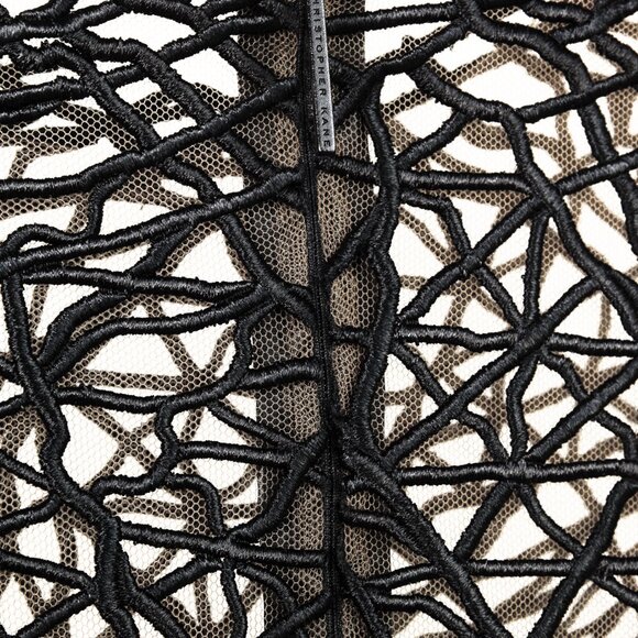 Christopher Kane Resort 2014 Black Embroidered Wool-Crepe Mini Dress - Picture 8 of 10